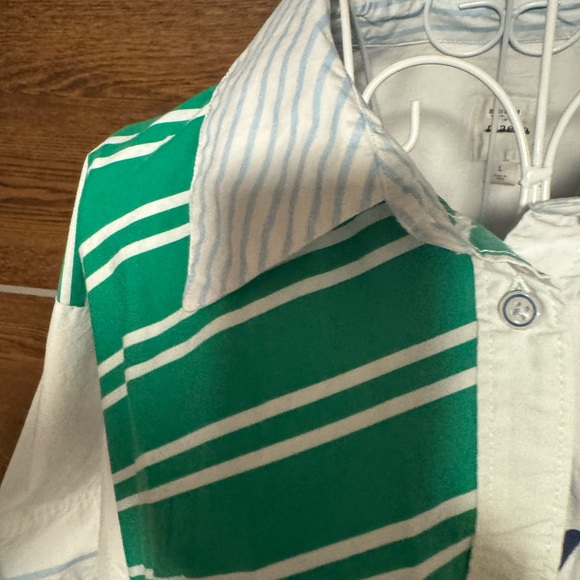 Anthropologie x Maeve Mixed-Print Buttondown Dress L - Picture 9 of 14